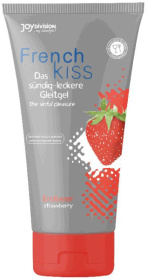 Съедобный лубрикант Frenchkiss с ароматом клубники - 75 мл. фото в интим магазине Love Boat