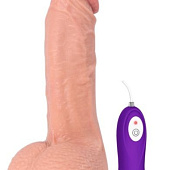 Телесный реалистичный вибратор REAL Dual Layer - 21,5 см.