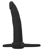 Черная насадка на пенис для двойного проникновения Black Red - 16,5 см. фото в интим магазине Love Boat
