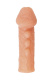 Телесная закрытая насадка с шишечками Cock Sleeve 008 Size S - 13,8 см.