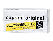 Презервативы Sagami Original 0.02 L-size увеличенного размера - 10 шт. фото в интим магазине Love Boat