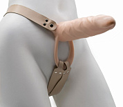 Телесный поясной парапротез - 17 см. фото в интим магазине Love Boat