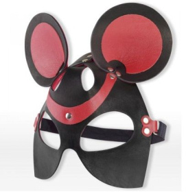 
Черно-красная маска мышки из кожи фото в интим магазине Love Boat