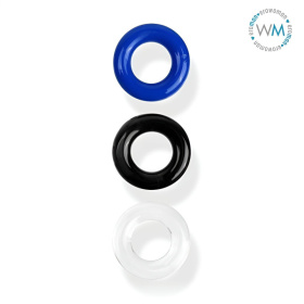 Набор из трех разноцветных эрекционных колец Erowoman-Eroman фото в интим магазине Love Boat