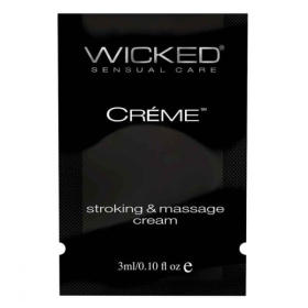 Крем для массажа и мастурбации Wicked Stroking and Massage Creme - 3 мл. фото в интим магазине Love Boat