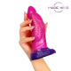 Розовый фантазийный фаллоимитатор - 17,5 см.