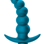 Бирюзовая анальная ёлочка с вибрацией Ecstasy - 14 см.