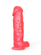 Большой розовый фаллоимитатор на присоске - 21 см.