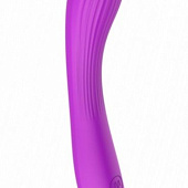 Лиловый гибкий силиконовый вибратор - 20,5 см.