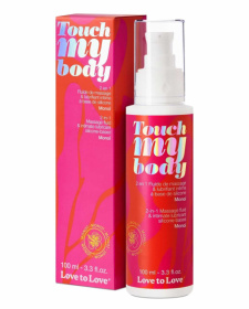 Силиконовый лубрикант 2-в-1 Touch My Body с ароматом моной - 100 мл. фото в интим магазине Love Boat