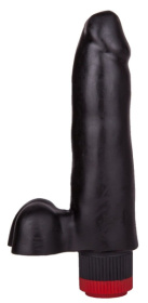 Чёрный вибратор-реалистик - 16,5 см. фото в интим магазине Love Boat