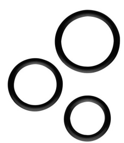 Набор из 3 эрекционных колец SILICONE COCKRINGS фото в интим магазине Love Boat