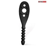 
Черная силиконовая шлепалка - 30 см. фото в интим магазине Love Boat