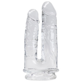 Прозрачный анально-вагинальный фаллоимитатор на присоске Imperium Jelly Dildo - 18 см. фото в интим магазине Love Boat