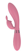 Розовый вибратор-кролик Indeep Theona - 21,5 см. фото в интим магазине Love Boat