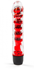 Красный гелевый вибратор - 15 см. фото в секс шопе Love Boat