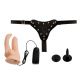 Женский страпон с двумя фаллосами и вибрацией Jessica Strap-On