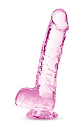 Розовый фаллоимитатор 6 Inch Crystalline Dildo - 15,2 см. фото в интим магазине Love Boat