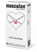 Ультрапрочные презервативы Masculan Ultra Safe Black - 10 шт. фото в интим магазине Love Boat