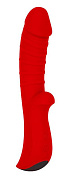 Красный вибромассажер 5  Silicone Wild Passion - 19,1 см. фото в интим магазине Love Boat