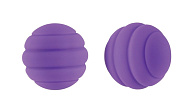 Фиолетовые стальные вагинальные шарики с силиконовым покрытием фото в интим магазине Love Boat
