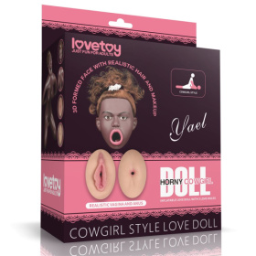 Темнокожая секс-кукла с реалистичными вставками Cowgirl Style Love Doll фото в интим магазине Love Boat