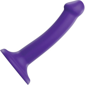Фиолетовый фаллоимитатор-насадка Strap-On-Me Dildo Dual Density size S - 17 см. фото в интим магазине Love Boat