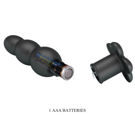 Черный анальный вибростимулятор Jadier - 11 см.