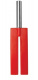 Красная П-образная шлёпалка Leather Slit Paddle - 35 см.