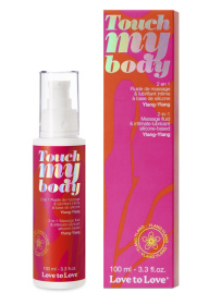 Силиконовый лубрикант 2-в-1 Touch My Body с ароматом иланг-иланга - 100 мл. фото в интим магазине Love Boat