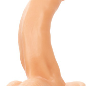 Телесный изогнутый фаллоимитатор The Delivery Man - 21 см.
