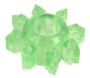 Зеленое эрекционное кольцо-звезда фото в интим магазине Love Boat