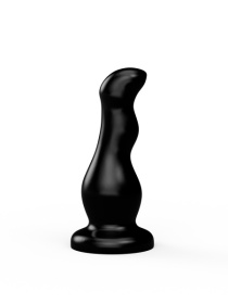 Чёрный анальный стимулятор для массажа простаты - 16,5 см.