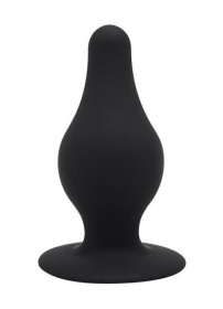 Черный анальный стимулятор DUAL DENSITY PLEASURE PLUG S - 7,2 см. фото в интим магазине Love Boat