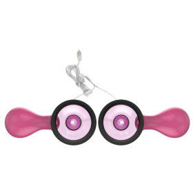 Розовые присоски-вибромассажеры для сосков