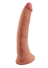 Кофейный фаллоимитатор на присоске 7  Triple Density Cock - 21 см. фото в интим магазине Love Boat