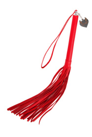 
Красная кожаная плеть с петлёй - 50 см. фото в интим магазине Love Boat