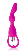 Розовый фантазийный вибратор с колечком-ограничителем - 14 см. фото в секс шопе Love Boat