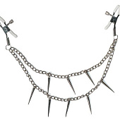 Зажимы на соски Spiky с шипами на цепочке