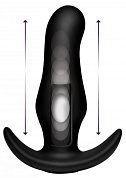 Черная анальная вибропробка Kinetic Thumping 7X Prostate Anal Plug - 13,3 см. фото в интим магазине Love Boat