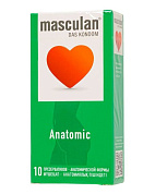 Презервативы анатомической формы Masculan Anatomic - 10 шт. фото в интим магазине Love Boat