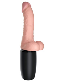 Хай-тек вибратор с функцией толкания 6.5 Thrusting Cock With Balls фото в интим магазине Love Boat