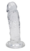 Прозрачный фаллоимитатор на присоске Majestic Jelly Dildo - 14,7 см. фото в интим магазине Love Boat