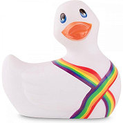 Белый вибратор-уточка I Rub My Duckie 2.0 Pride фото в интим магазине Love Boat
