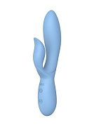 Голубой вибратор-кролик из силикона Isida - 21 см. фото в интим магазине Love Boat