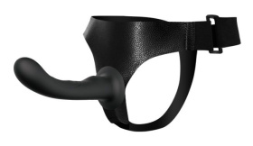Страпон с изогнутой головкой Ultra Harness Curvy Dildo - 15,8 см. фото в интим магазине Love Boat