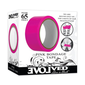 Розовая лента для бондажа Pink Bondage Tape - 20 м.