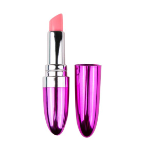 Розовый миниатюрный вибратор в форме помады Lipstick фото в интим магазине Love Boat