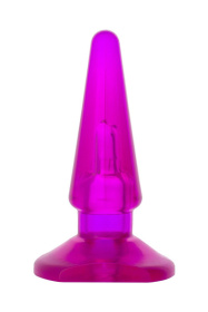 Фиолетовая анальная пробка BUTT PLUG - 9,5 см. фото в интим магазине Love Boat