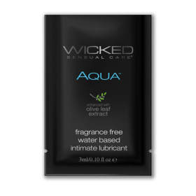 Легкий лубрикант на водной основе с алое Wicked Aqua - 3 мл. фото в интим магазине Love Boat